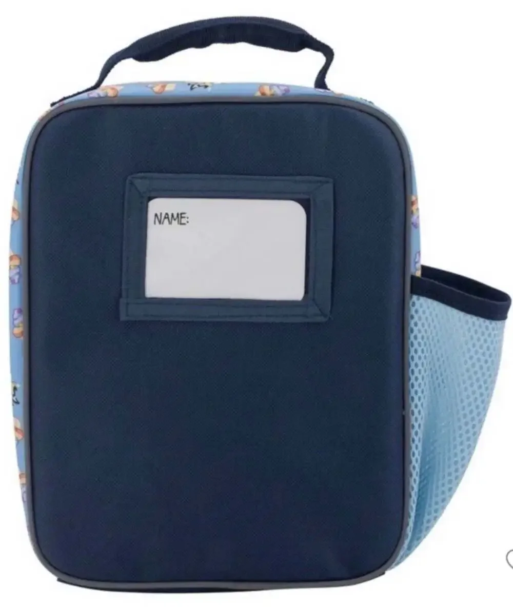 Bluey and Bingo 3D Raised Character Insulated Lunch Bag with Side Mesh‎ Pocket
